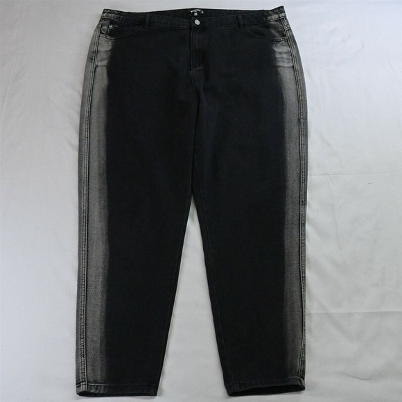 NEW Missguided Plus‎ 20 Black Plus Mom Jean Stretch Denim Jeans - Picture 1 of 3
